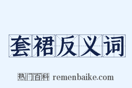 套裙反义词是什么意思的图片